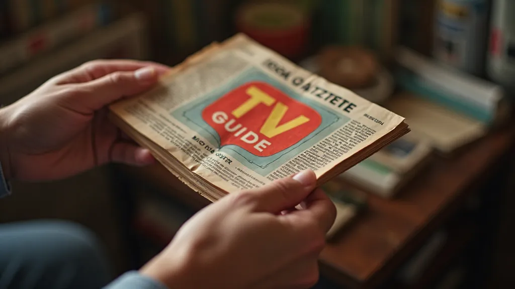Collector holding a vintage TV Guide