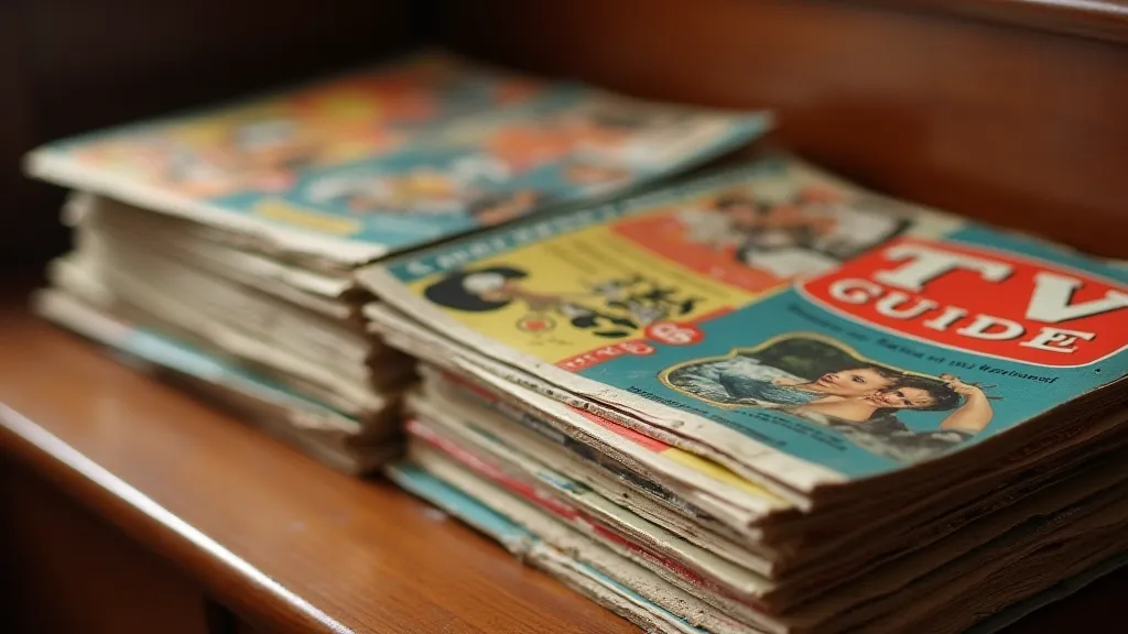 Collection of vintage TV Guide magazines