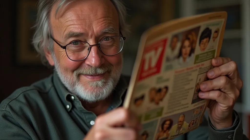 Collector examining a TV Guide