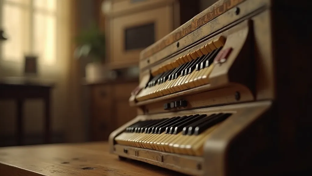 Vintage accordion close-up