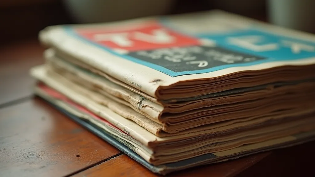 Stack of vintage TV Guides