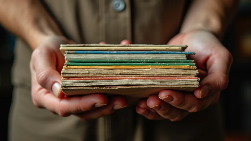 Hands holding a stack of vintage TV Guides